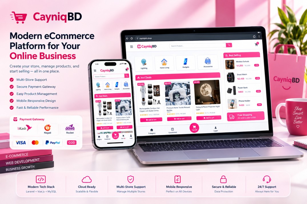CayniqBD – Professional E-commerce Website Script